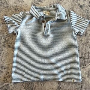Meadow Rue Blue Striped Collared Top